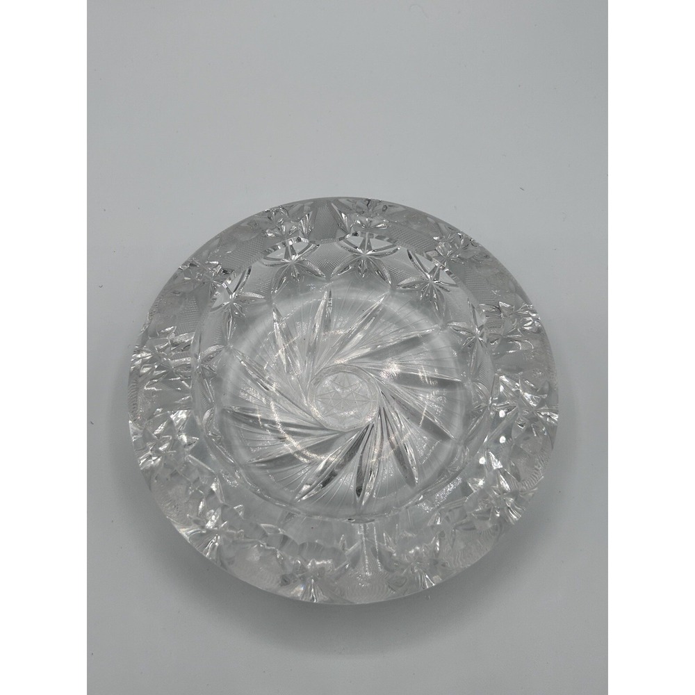 Vintage Solid‎ Crystal Glass Ashtray